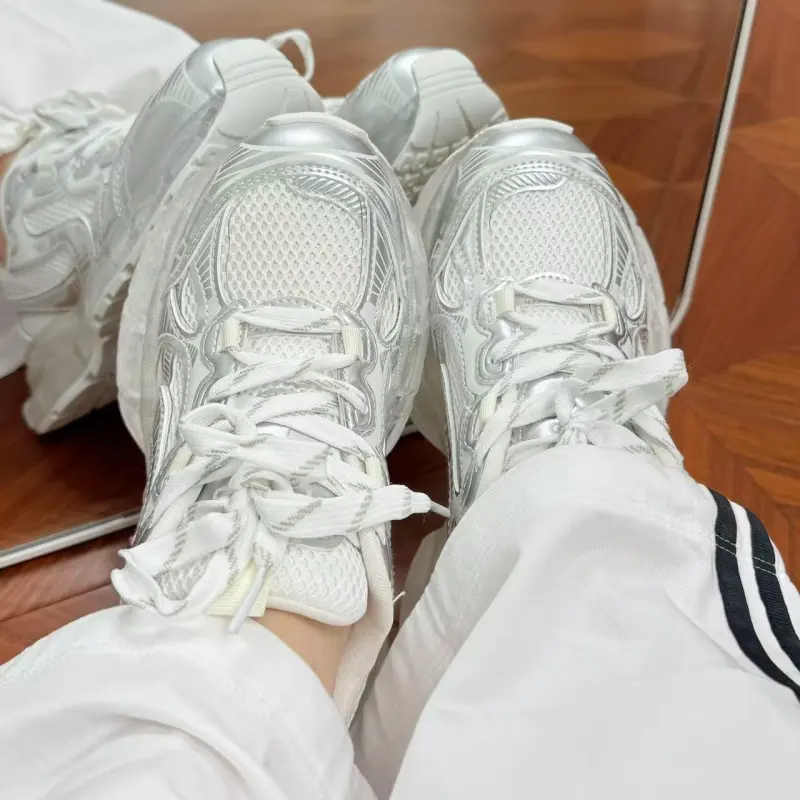 VKOI 1999 Rubber Sole Height Increasing Lightweight Slip Resistant Low Top Chunky Sneakers Women's-3