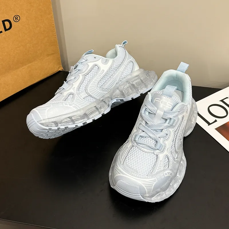 VKOI 1999 Rubber Sole Height Increasing Lightweight Slip Resistant Low Top Chunky Sneakers Women's-9