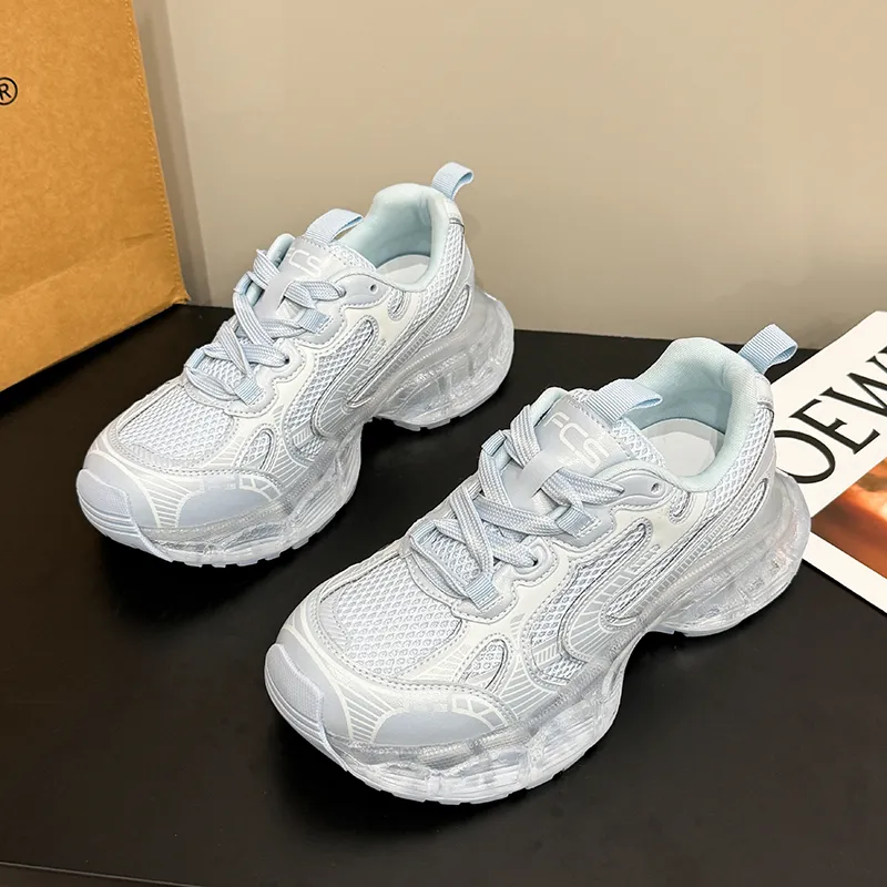 VKOI 1999 Rubber Sole Height Increasing Lightweight Slip Resistant Low Top Chunky Sneakers Women's-8