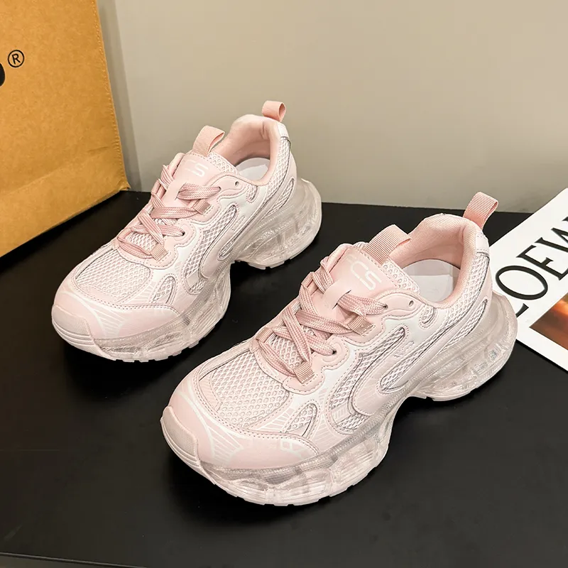 VKOI 1999 Rubber Sole Height Increasing Lightweight Slip Resistant Low Top Chunky Sneakers Women's-13
