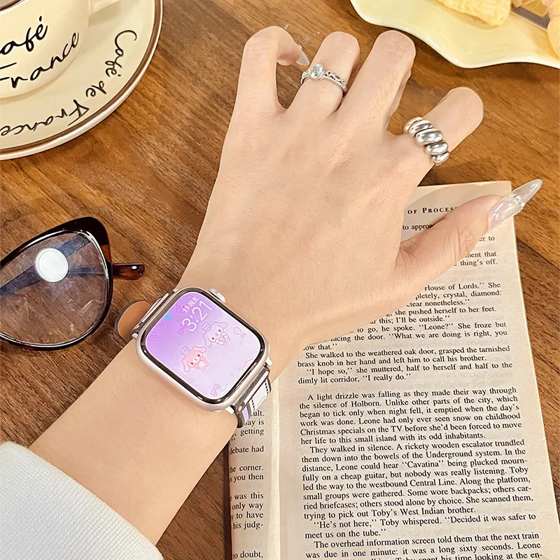 Fly Watch Band Apple Compatibility Genuine Leather Material-3