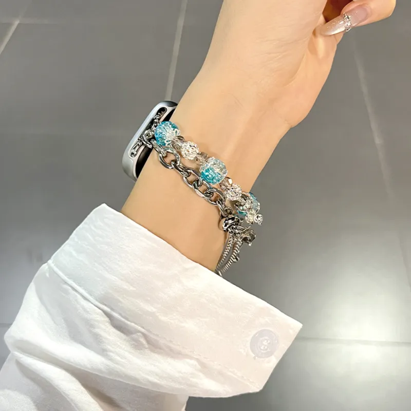 Fly Xiaomi Red Beige Compatibility Watch Band Glass Material-8