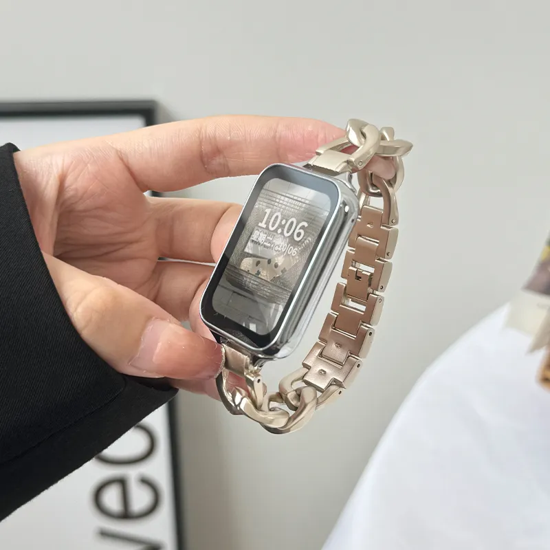 Fly Watch Band Xiaomi Red Beige Compatibility 158mm Metal-10