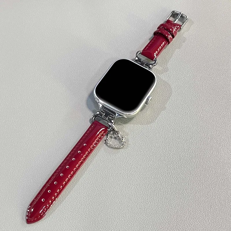 Fly Red Beige Compatibility Watch Band Leather, Metal-11