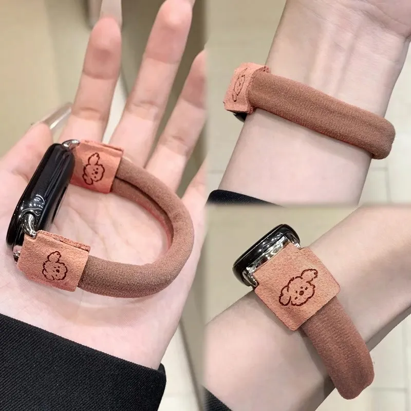 Fly Xiaomi Compatibility Watch Band Elastic String Hair Tie Material-3