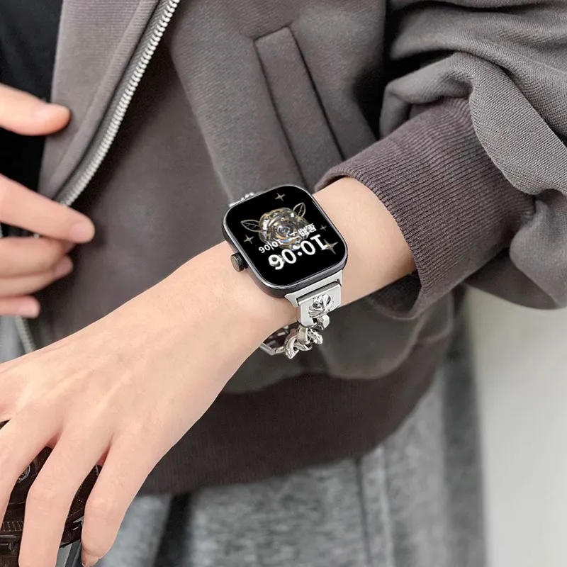 Fly Xiaomi Red Beige Compatibility Watch Band Metal-4