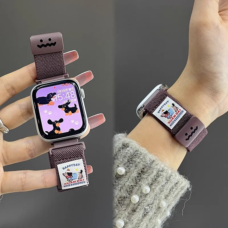 Fly Apple Compatibility Watch Band 145~200mm Fabric Material-1