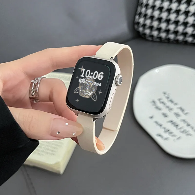 Fly Apple Compatibility Watch Band Leather-2
