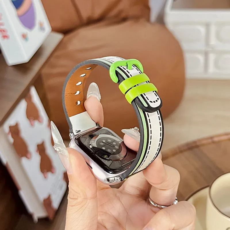 Fly Watch Band Apple Compatibility Genuine Leather Material-5