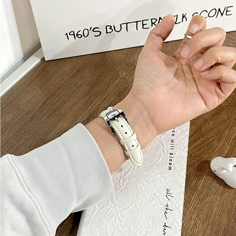 Fly Watch Band Apple Compatibility 20mm Genuine Leather Material-7