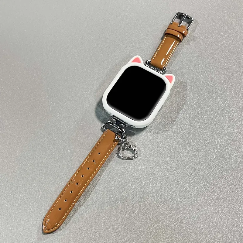 Fly Red Beige Compatibility Watch Band Leather, Metal-15