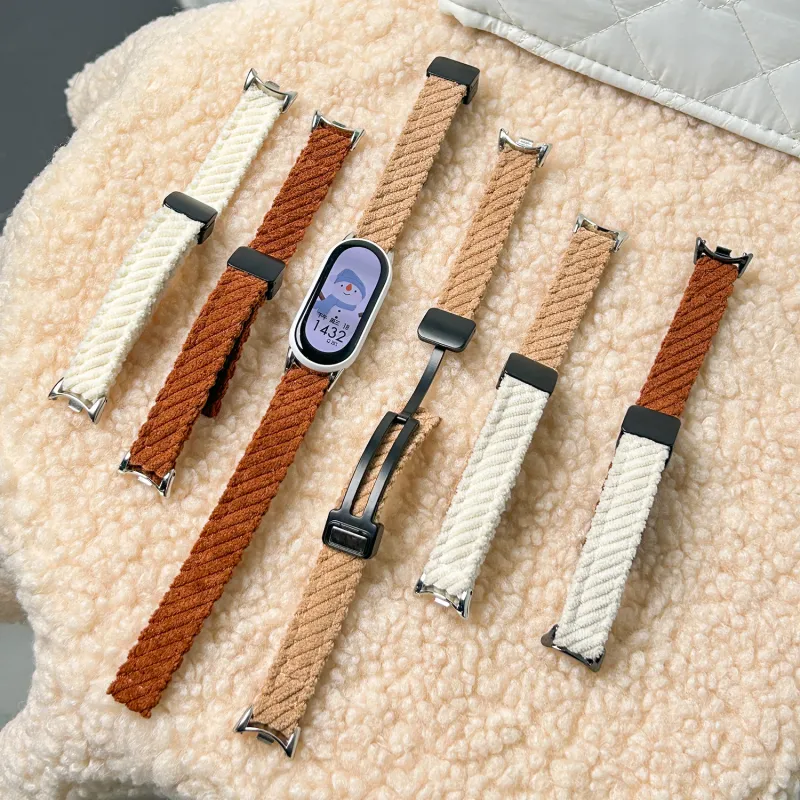 Fly Xiaomi Compatibility Watch Band Corduroy Material-2