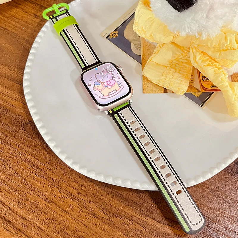 Fly Watch Band Apple Compatibility Genuine Leather Material-4