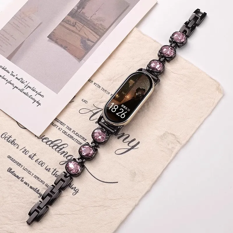 Fly Xiaomi Smart Band 9/8/7/6/5/4/3 NFC Strap Xiaomi Compatibility Watch Band 145~210mm Metal-12
