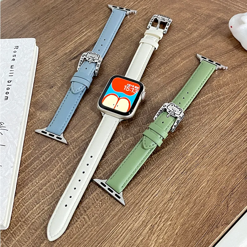 Fly Watch Band Apple Compatibility 20mm Genuine Leather Material-1