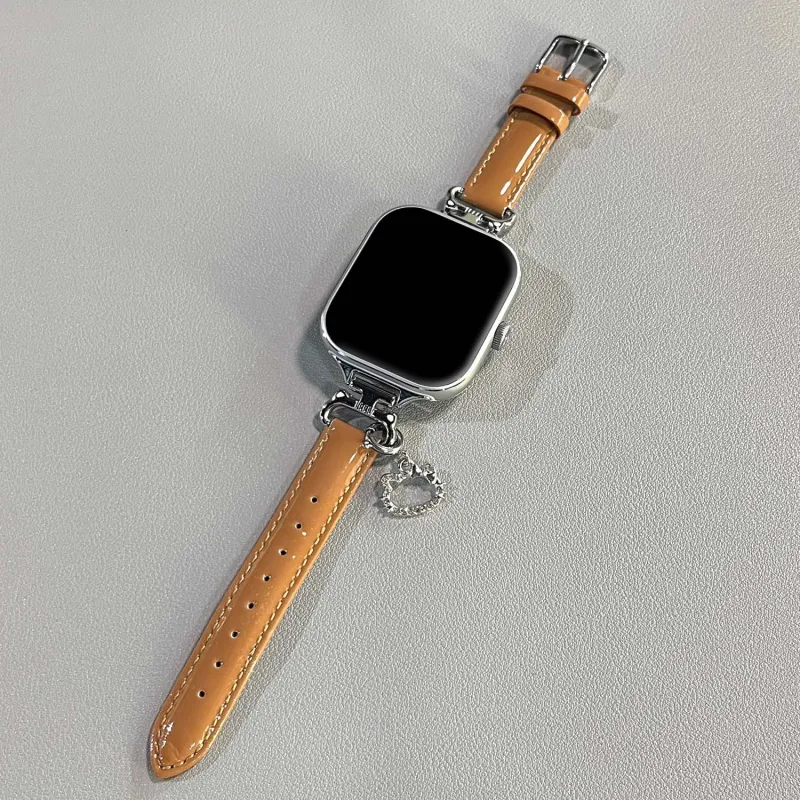 Fly Red Beige Compatibility Watch Band Leather, Metal-1