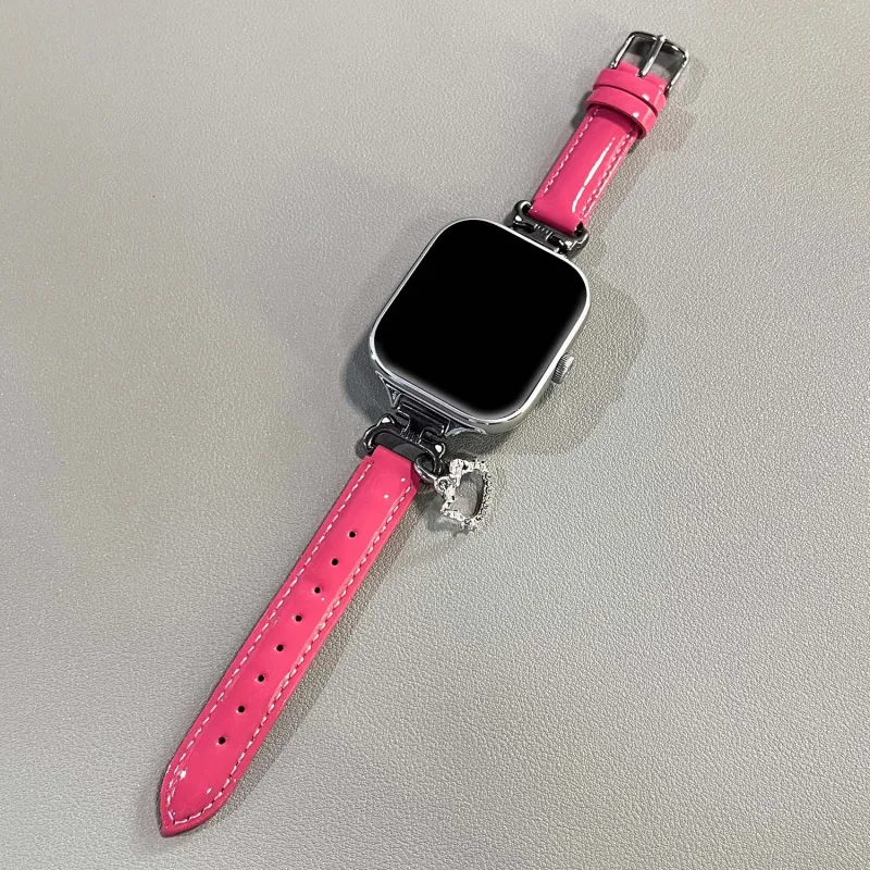 Fly Red Beige Compatibility Watch Band Leather, Metal-9
