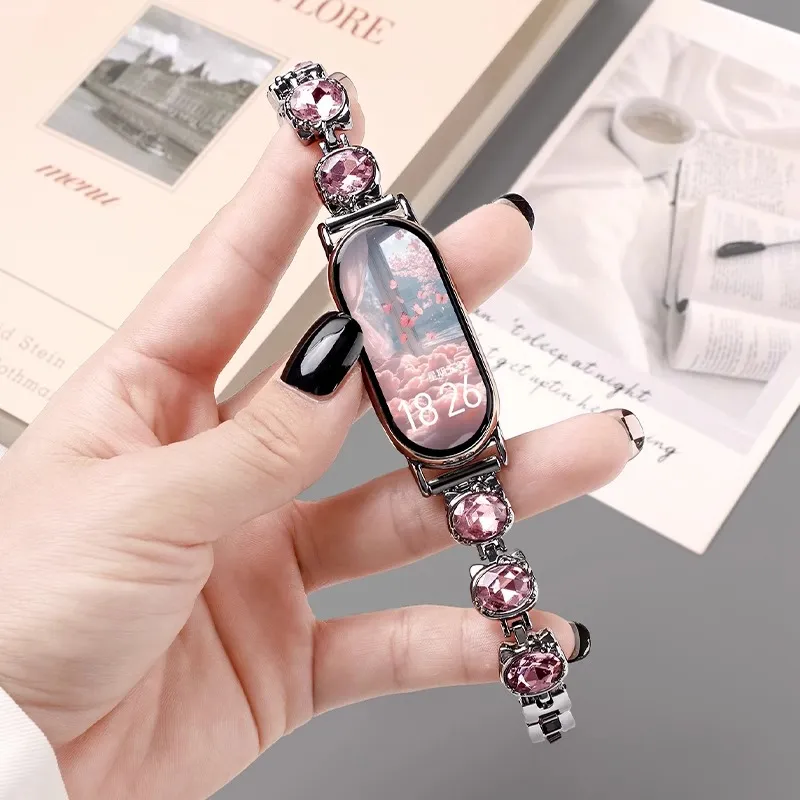 Fly Xiaomi Smart Band 9/8/7/6/5/4/3 NFC Strap Xiaomi Compatibility Watch Band 145~210mm Metal-3