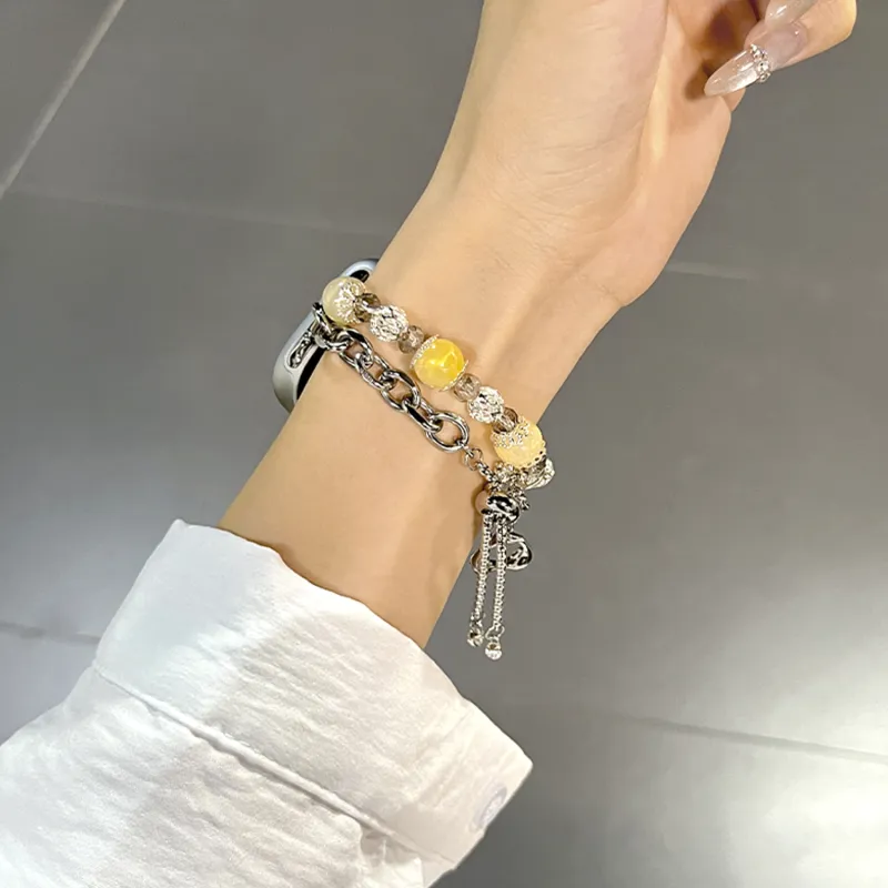 Fly Xiaomi Red Beige Compatibility Watch Band Glass Material-1
