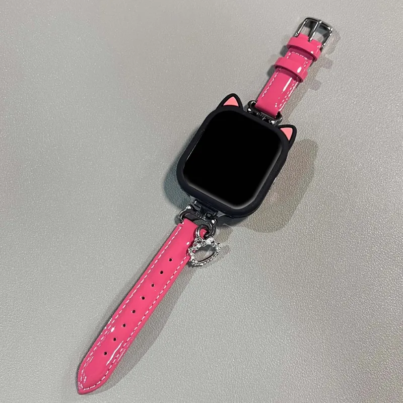Fly Red Beige Compatibility Watch Band Leather, Metal-17
