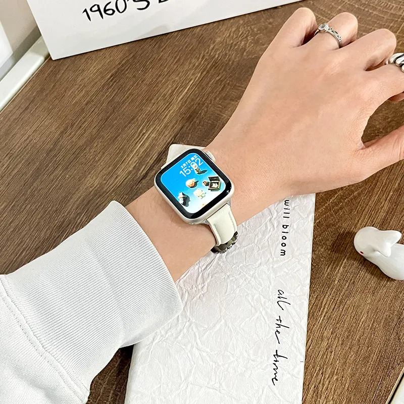 Fly Watch Band Apple Compatibility 20mm Genuine Leather Material-6