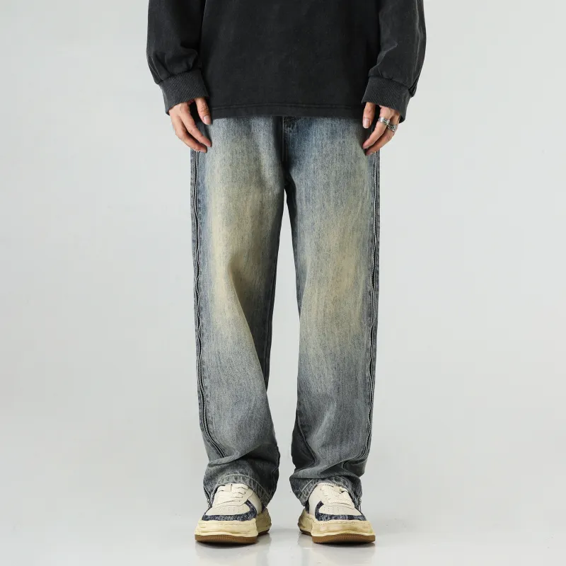 A.B.X Jeans Unisex Retro Nostalgic Yellow Mud-2