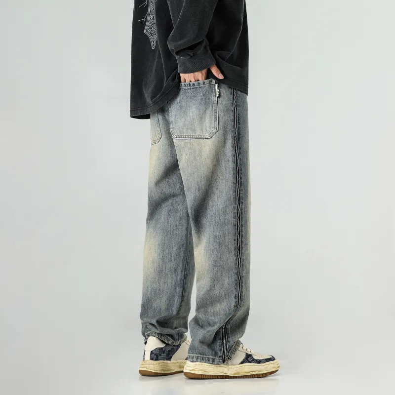 A.B.X Jeans Unisex Retro Nostalgic Yellow Mud-4