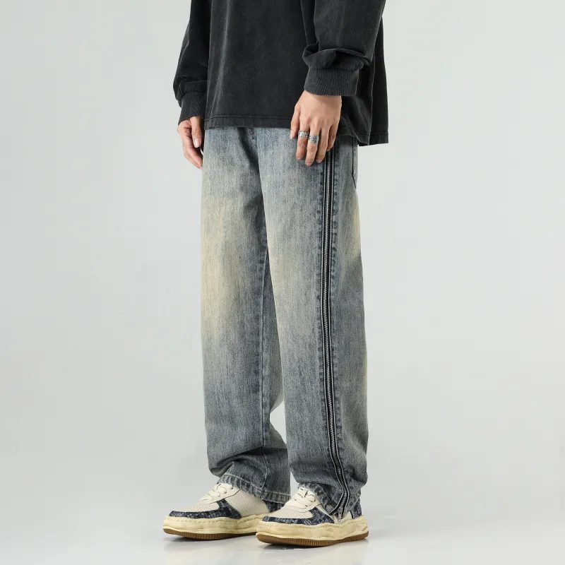 A.B.X Jeans Unisex Retro Nostalgic Yellow Mud-3