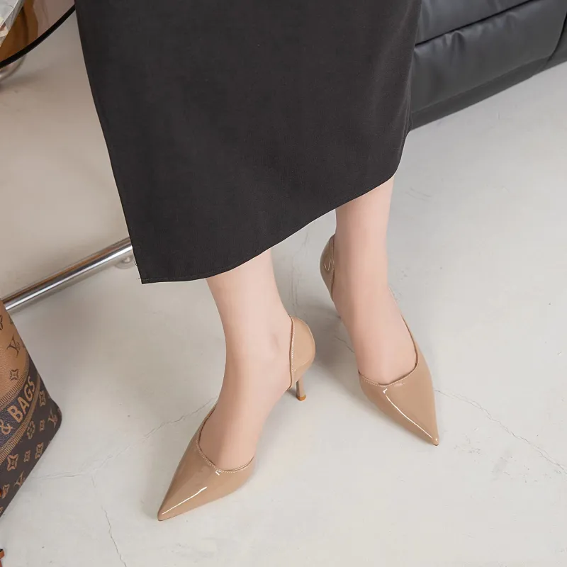 PINWEISHIDU Slim Heel High Heels 7cm Women's-3