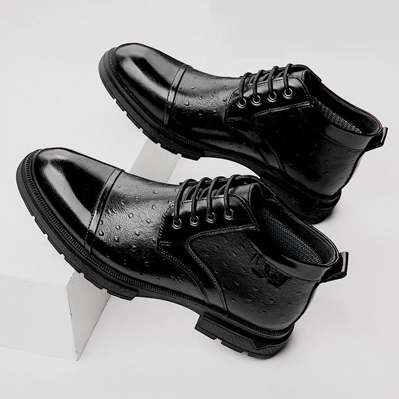 Bull Thunder Crew Martin Boot Men's Black-10
