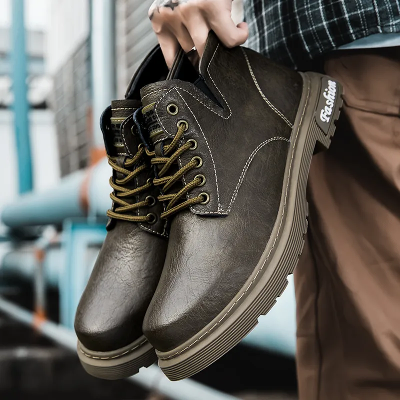 Bull Thunder Ankle Boots Men Khaki-2