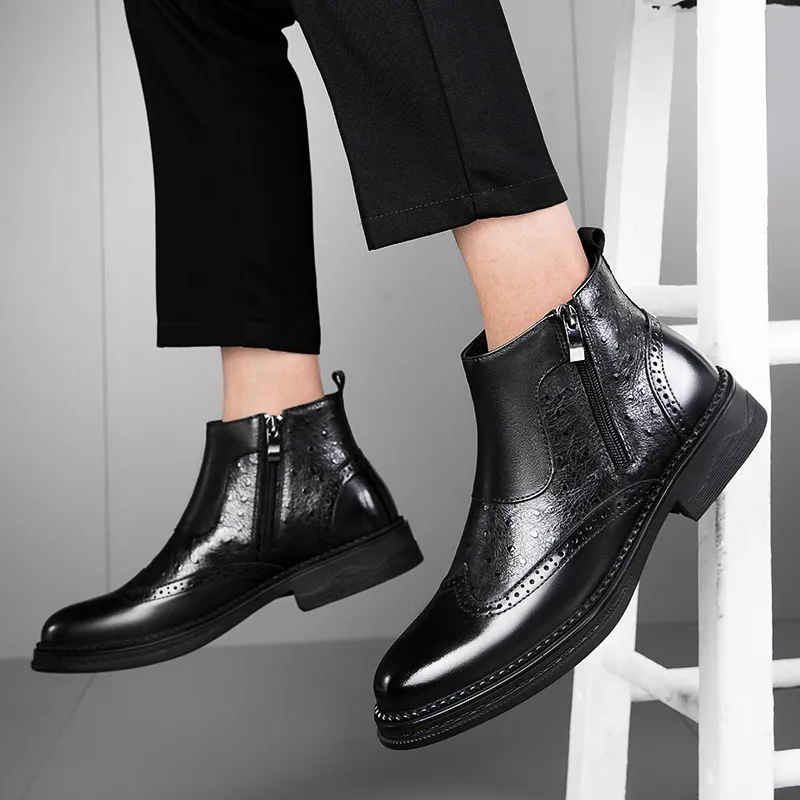 Bull Thunder Ankle Boots Men's Black-5