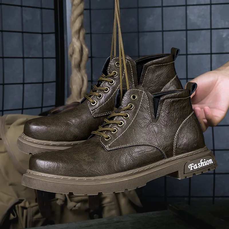 Bull Thunder Ankle Boots Men Khaki-10