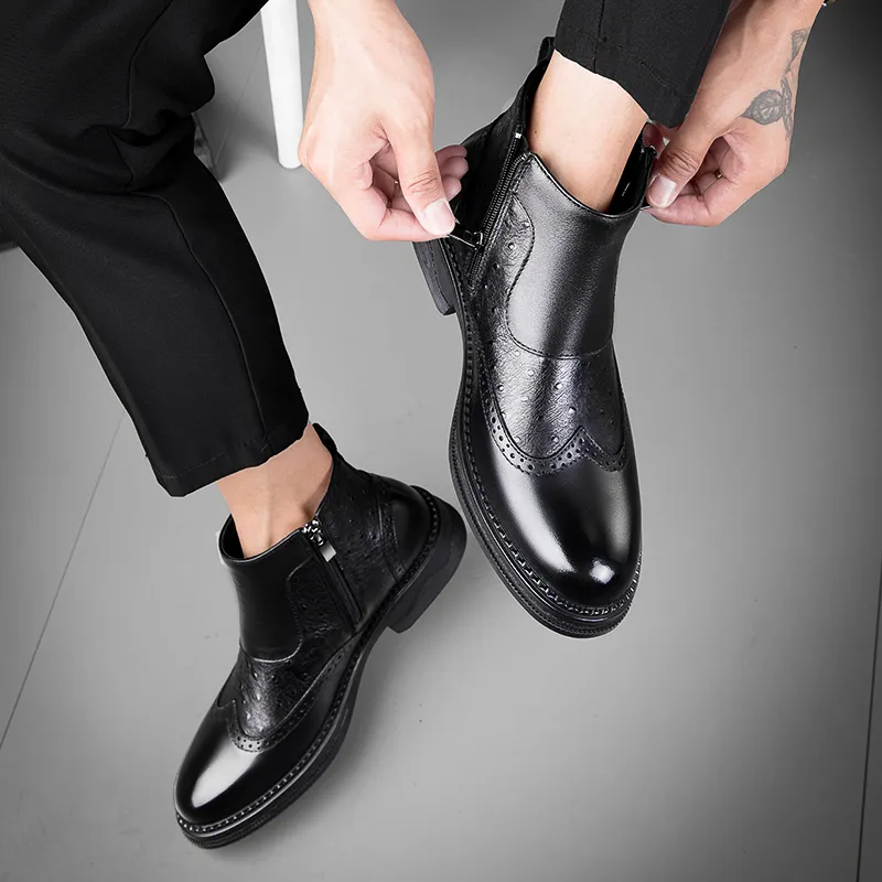 Bull Thunder Ankle Boots Men's Black-4