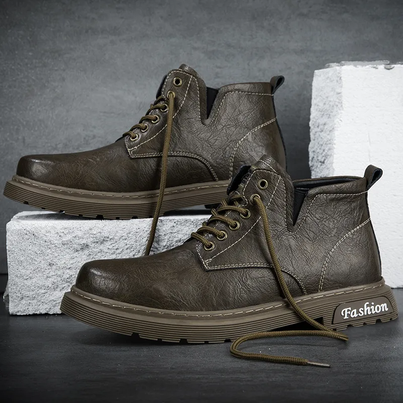 Bull Thunder Ankle Boots Men Khaki-1
