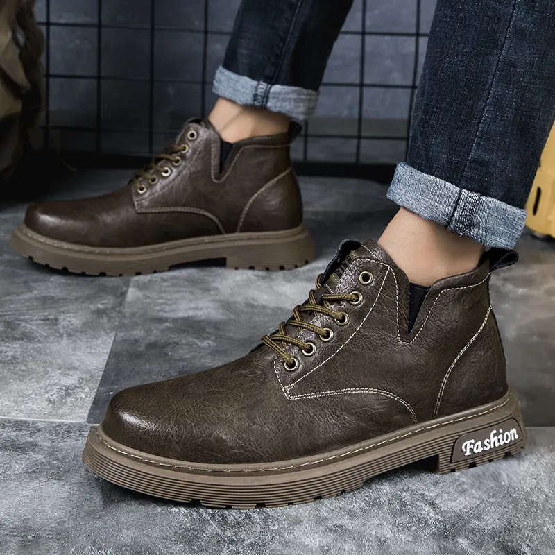 Bull Thunder Ankle Boots Men Khaki-11