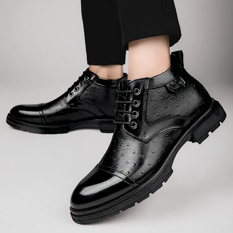 Bull Thunder Crew Martin Boot Men's Black-4