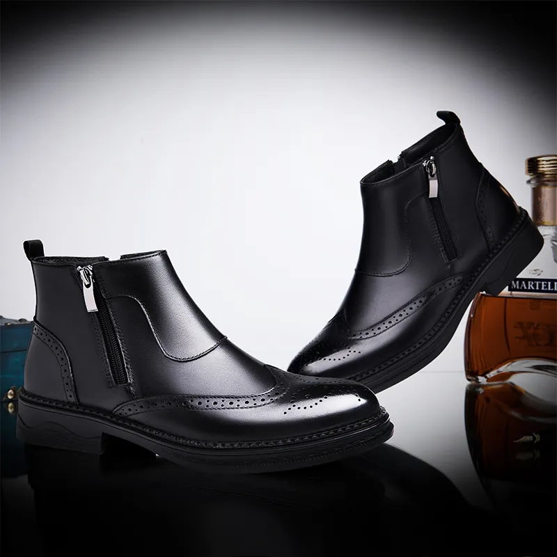 Bull Thunder Ankle Boots 3.5cm Men's Black-2