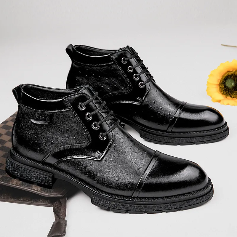 Bull Thunder Crew Martin Boot Men's Black-8