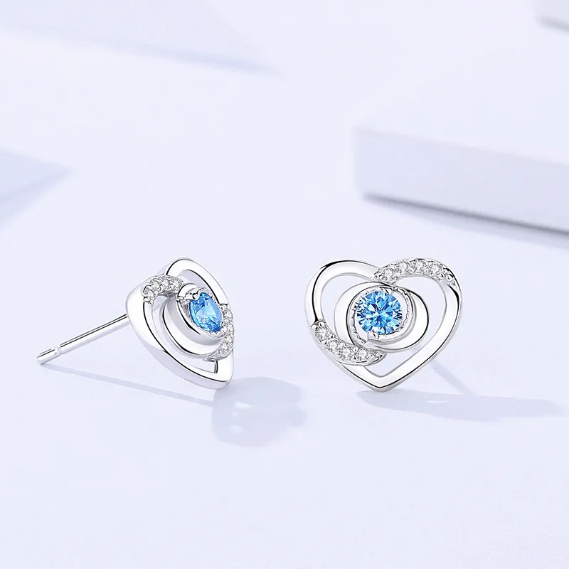 QUIET LOVE S999 Fine Silver Stud Earrings Women's-4