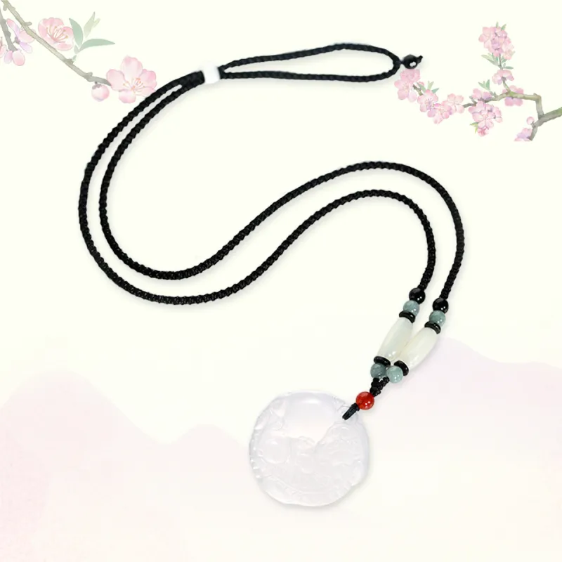 QUIET LOVE Natural Chalcedony Pendants Unisex-2