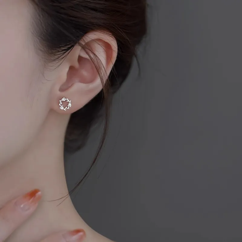 QUIET LOVE Alloy With Zircon Stud Earrings Women's-2