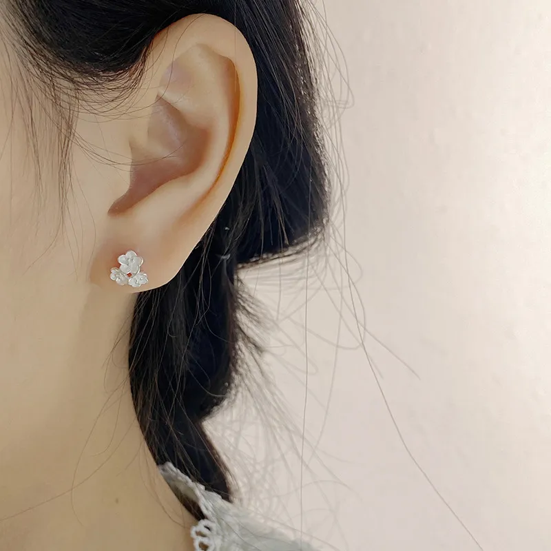 QUIET LOVE Sterling Silver Stud Earrings Women's-1