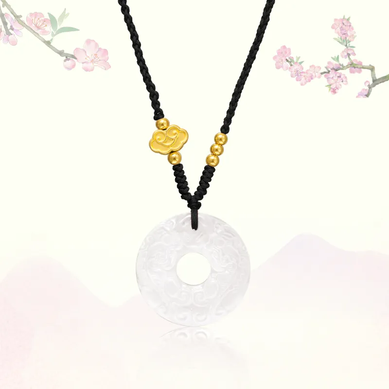 QUIET LOVE Natural Chalcedony Pendants Unisex-1