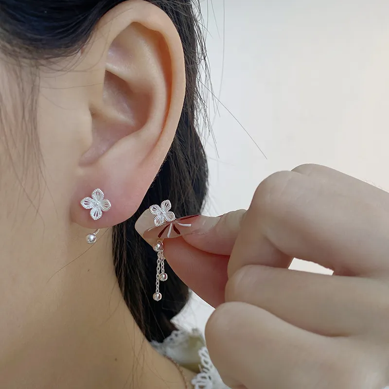 QUIET LOVE Sterling Silver Stud Earrings Women's-4