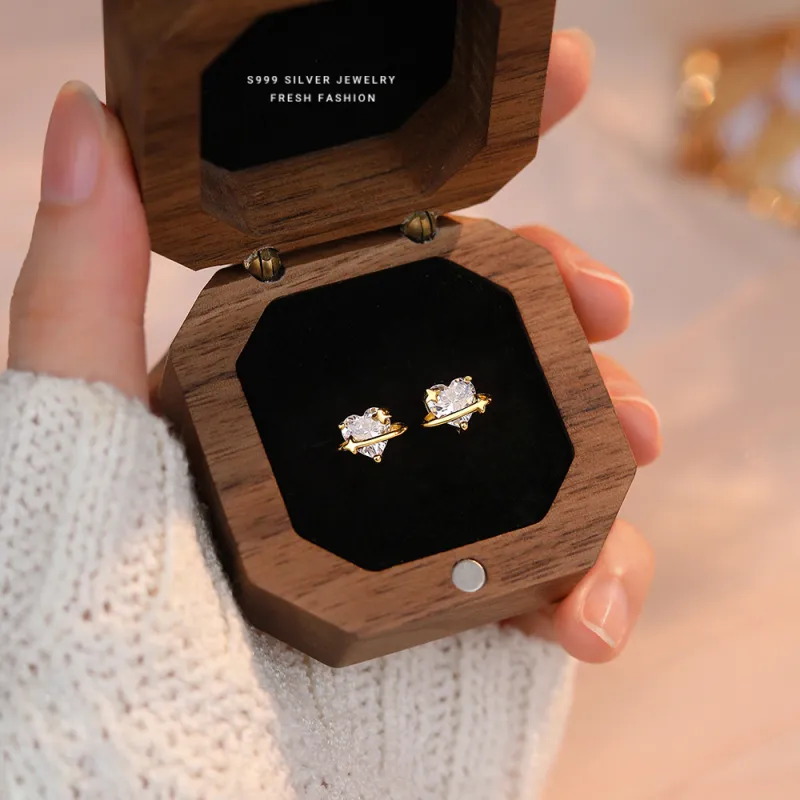QUIET LOVE Sterling Silver Stud Earrings Women's-8