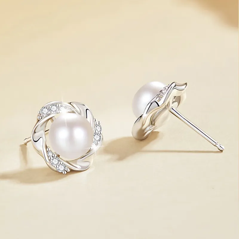 QUIET LOVE S925 Silver Stud Earrings Women's-4
