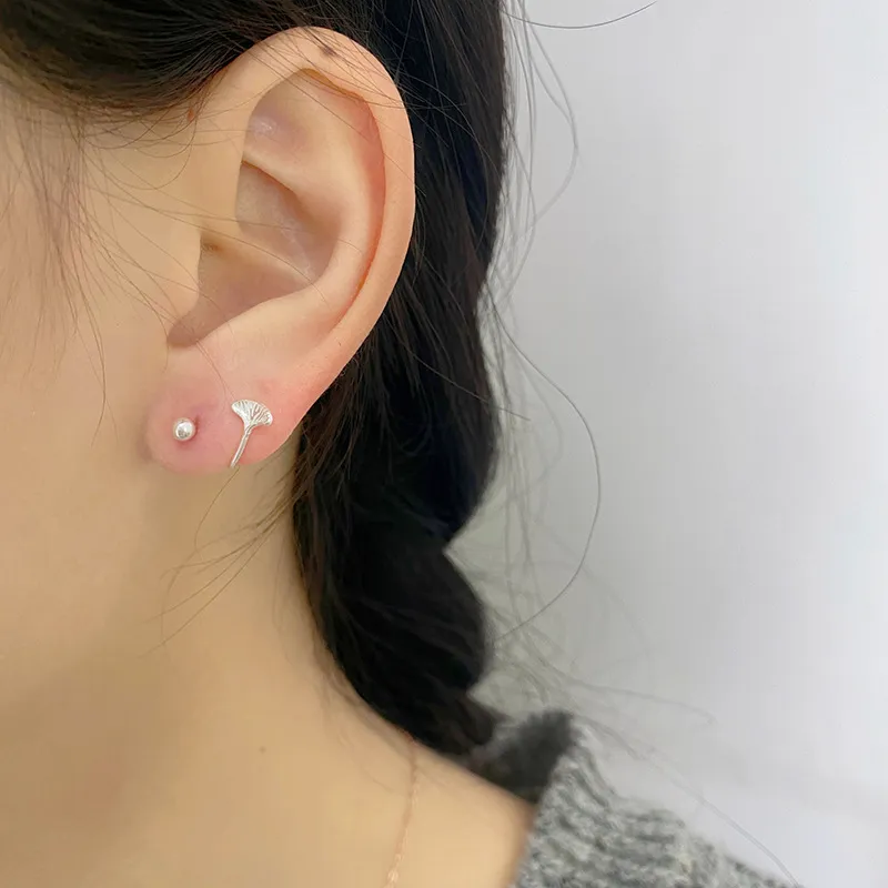 QUIET LOVE Sterling Silver Stud Earrings Women's-3