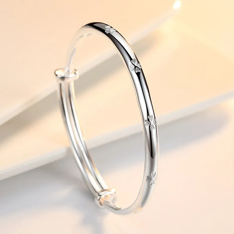 QUIET LOVE S999 Fine Silver Bangles Women's-1