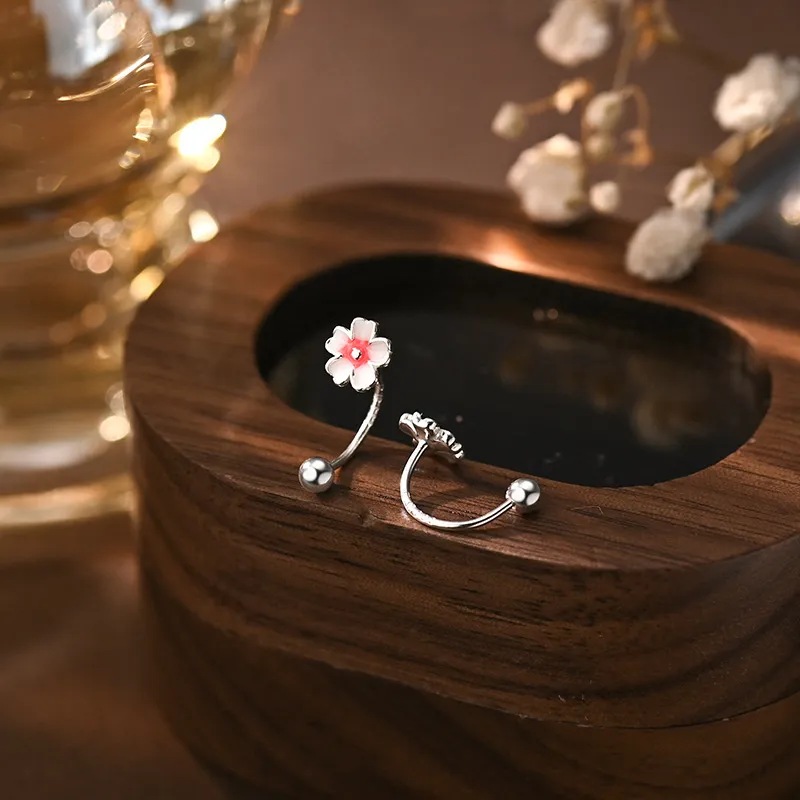 QUIET LOVE Sterling Silver Stud Earrings Women's-4